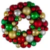 Traditional Colors 2-Finish Shatterproof Ball Christmas Wreath, 13-Inch -Optimal Christmas Shop northlight sm91052 40759.1667574704