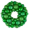 Green 3-Finish Shatterproof Ball Christmas Wreath - 13-Inch, Unlit -Optimal Christmas Shop northlight sm91053 updated 29865.1667573340