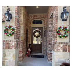 Traditional Colors 2-Finish Shatterproof Ball Christmas Wreath, 24-Inch -Optimal Christmas Shop northlight sm91059 cxpic2 76495.1677518924