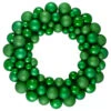 Green 3-Finish Shatterproof Ball Christmas Wreath - 24-Inch, Unlit -Optimal Christmas Shop northlight sm91060 30648.1667490824