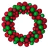 Red And Green 3-Finish Shatterproof Ball Christmas Wreath - 24-Inch, Unlit 1 Red And Green 3-Finish Shatterproof Ball Christmas Wreath - 24-Inch, Unlit -Optimal Christmas Shop northlight sm91063 1updated 70448.1675793207