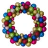 Multi-Color 2-Finish Shatterproof Ball Christmas Wreath, 24-Inch 1 Multi-Color 2-Finish Shatterproof Ball Christmas Wreath, 24-Inch -Optimal Christmas Shop northlight sm91064 1updated 39126.1675793068
