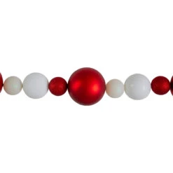 6' Shatterproof Ball 3-Finish Red And White Christmas Garland -Optimal Christmas Shop northlight sm91070 1 17908.1667533430