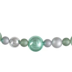 6' Silver And Seafoam Green 3-Finish Shatterproof Ball Christmas Garland -Optimal Christmas Shop northlight sm91071 2 57627.1667576272