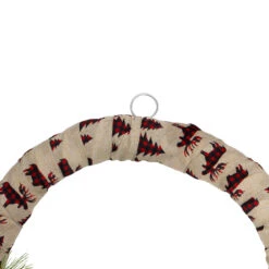 Burlap Wrapped Artificial Christmas Wreath - 24-Inch, Unlit -Optimal Christmas Shop northlight sm91199 2 72947.1667576892