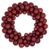 Burgundy 3-Finish Shatterproof Ball Christmas Wreath - 24", Unlit 2 Burgundy 3-Finish Shatterproof Ball Christmas Wreath - 24", Unlit -Optimal Christmas Shop northlight sm91574 90899.1667536732