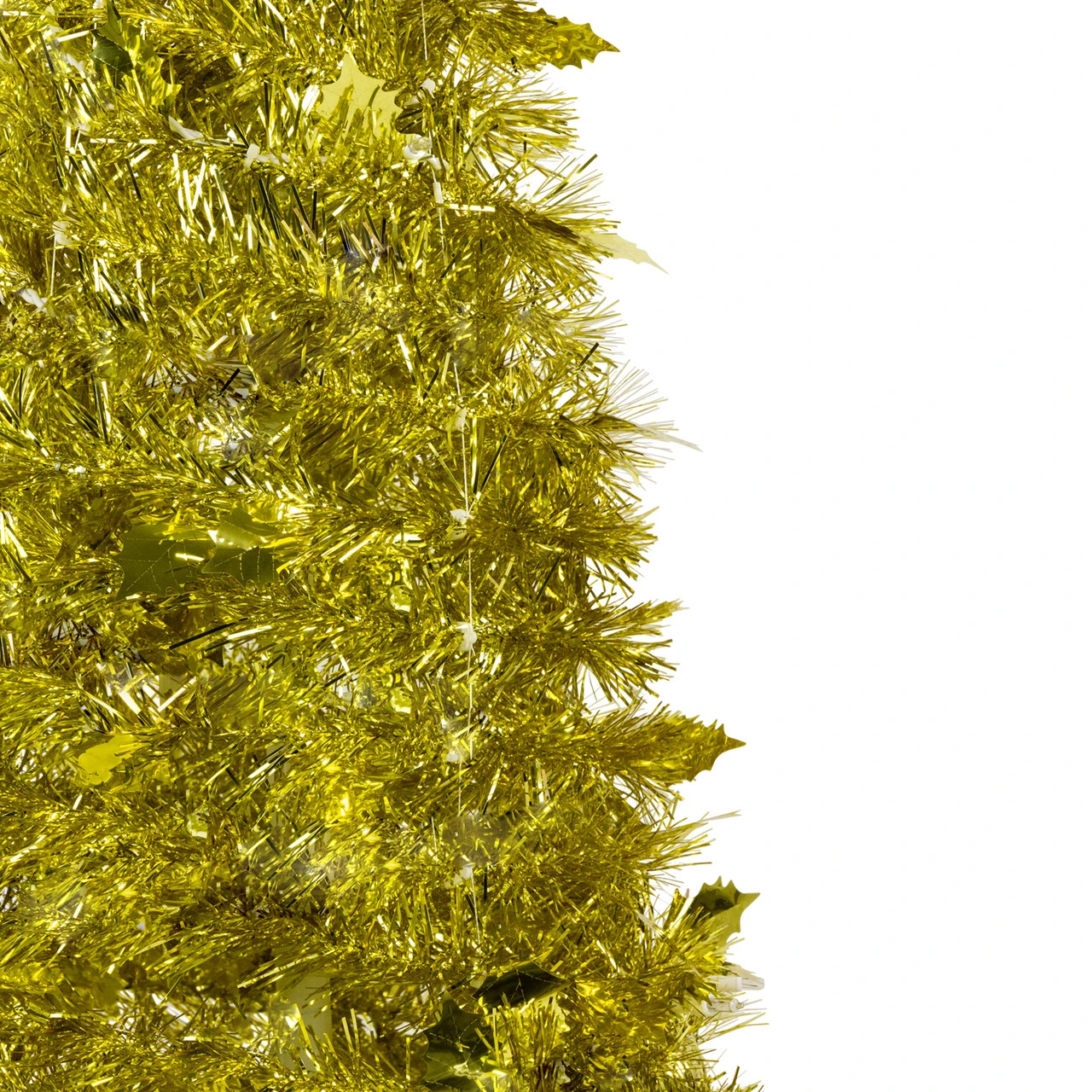6' Gold Tinsel Pop-Up Artificial Christmas Tree, Unlit 6 6' Gold Tinsel Pop-Up Artificial Christmas Tree, Unlit - Image 4
