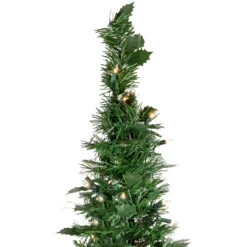 6' Pre-Lit Green Holly Leaf Pop-Up Artificial Christmas Tree - Clear Lights -Optimal Christmas Shop northlight sm92148 3 31510.1667574656