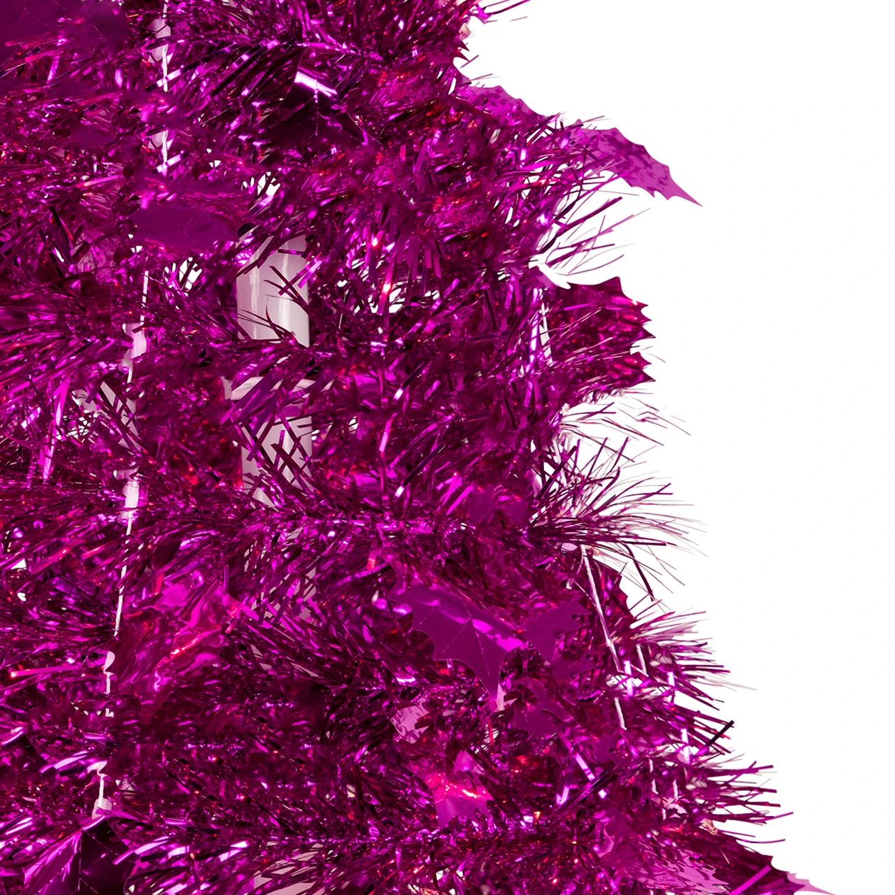 6' Pink Tinsel Pop-Up Artificial Christmas Tree, Unlit 5 6' Pink Tinsel Pop-Up Artificial Christmas Tree, Unlit - Image 3