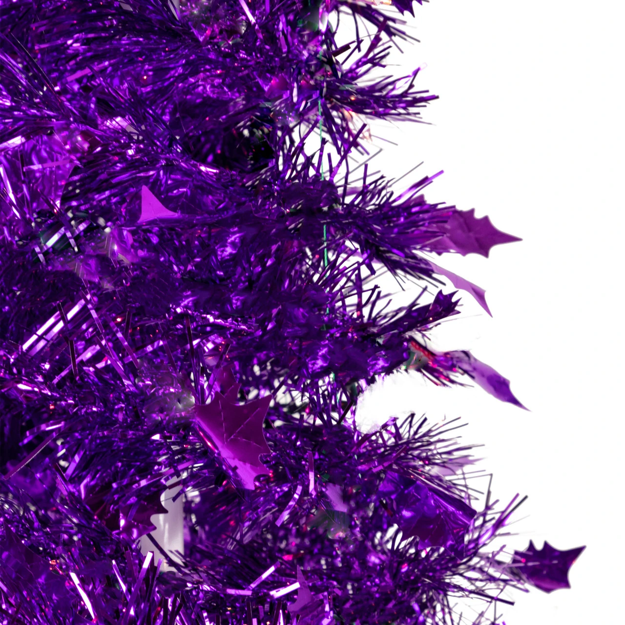 4' Purple Tinsel Pop-Up Artificial Christmas Tree, Unlit 5 4' Purple Tinsel Pop-Up Artificial Christmas Tree, Unlit - Image 3