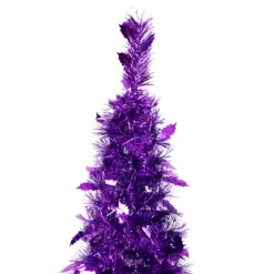 6' Purple Tinsel Pop-Up Artificial Christmas Tree, Unlit -Optimal Christmas Shop northlight sm92151 3 58059.1667531220