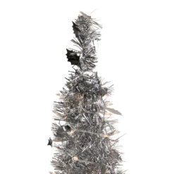 6' Pre-Lit Silver Tinsel Pop-Up Artificial Christmas Tree - Clear Lights -Optimal Christmas Shop northlight sm92156 3 86630.1667655552