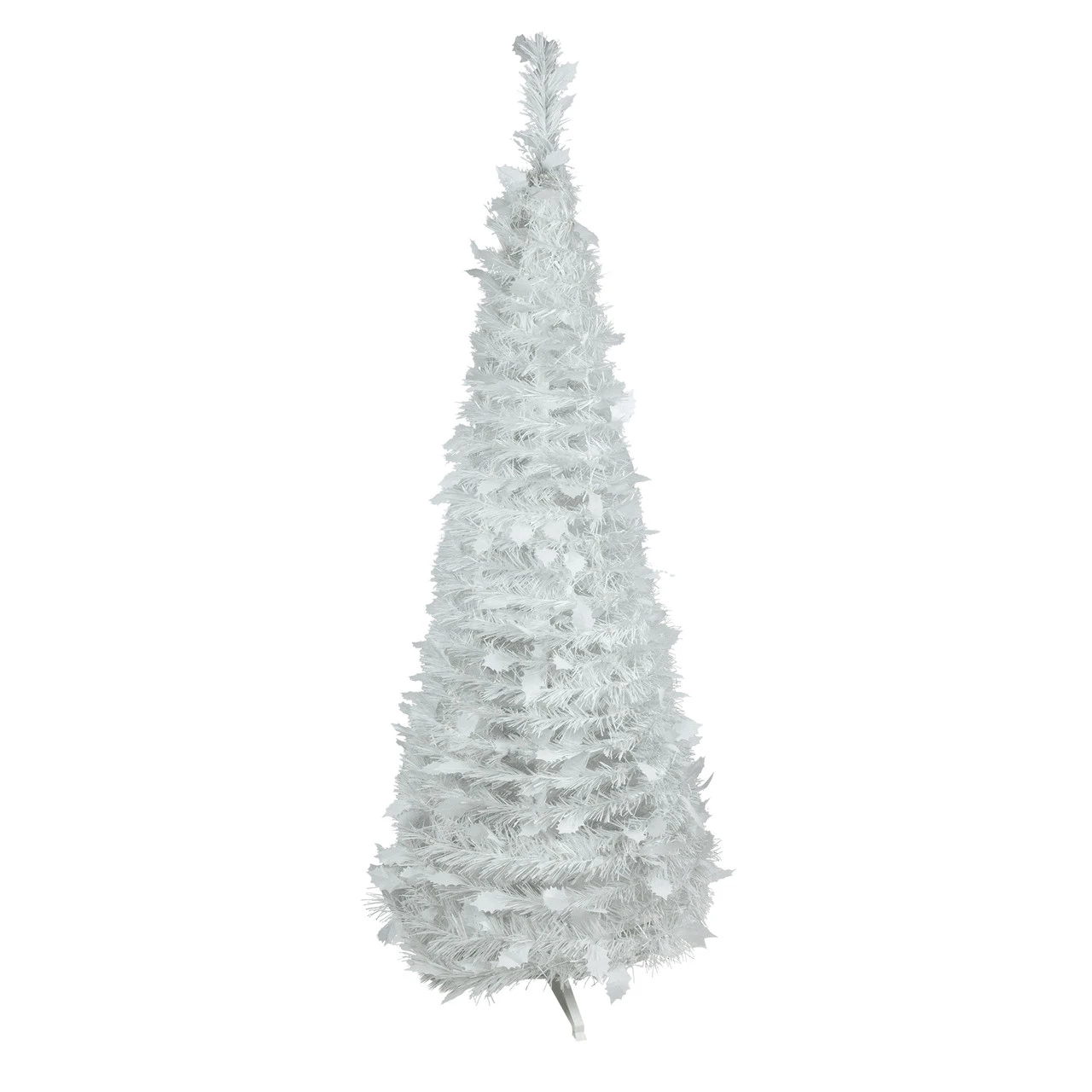 6' White Tinsel Pop-Up Artificial Christmas Tree, Unlit 3 6' White Tinsel Pop-Up Artificial Christmas Tree, Unlit