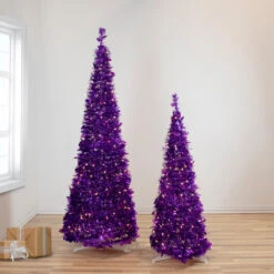 4' Pre-Lit Purple Tinsel Pop-Up Artificial Christmas Tree, Clear Lights 10 4' Pre-Lit Purple Tinsel Pop-Up Artificial Christmas Tree, Clear Lights -Optimal Christmas Shop northlight sm92166 sm9215220copy 67632.1667530288