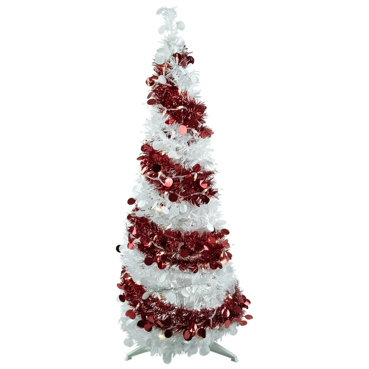 4' Pre-Lit Candy Cane Pop-Up Artificial Christmas Tree, Clear Lights 3 4' Pre-Lit Candy Cane Pop-Up Artificial Christmas Tree, Clear Lights