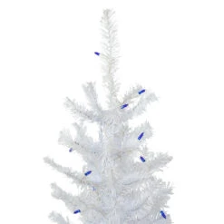 4' Pre-Lit Woodbury White Pine Slim Artificial Christmas Tree, Blue Lights -Optimal Christmas Shop northlight sm92878 3 89494.1667490890