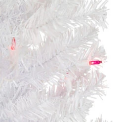 4' Pre-Lit Woodbury White Pine Slim Artificial Christmas Tree, Pink Lights -Optimal Christmas Shop northlight sm92880 4 updated 87981.1667530143