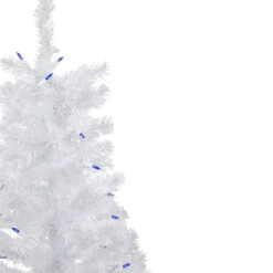 3' Pre-Lit Woodbury White Pine Slim Artificial Christmas Tree, Blue Lights -Optimal Christmas Shop northlight sm92881 3 97586.1667487921