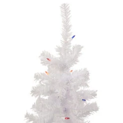 3' Pre-Lit Woodbury White Pine Slim Artificial Christmas Tree, Multi Lights -Optimal Christmas Shop northlight sm92883 2 46726.1667530146