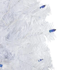 2' Pre-Lit Woodbury White Pine Slim Artificial Christmas Tree, Blue Lights -Optimal Christmas Shop northlight sm92885 2new 38792.1669748935
