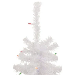 2' Lighted Woodbury White Pine Slim Artificial Christmas Tree, Multi Lights -Optimal Christmas Shop northlight sm92886 2 58770.1667535813