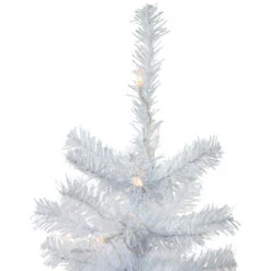 2' Pre-Lit Woodbury White Pine Slim Artificial Christmas Tree, Clear Lights -Optimal Christmas Shop northlight sm92890 3 03036.1669748725