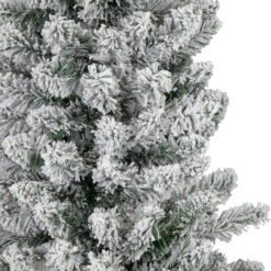 6' Flocked North River Pine Pencil Artificial Christmas Tree, Unlit -Optimal Christmas Shop northlight sm92893 2updated 61626.1669400660