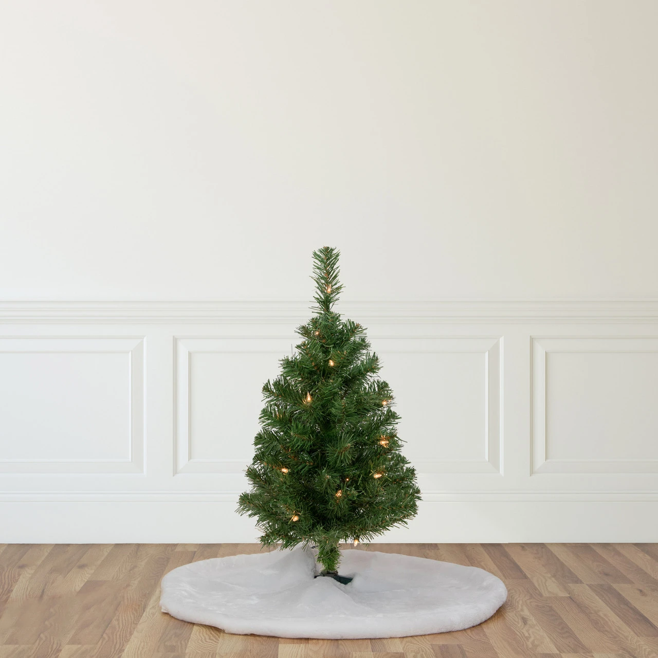 2' Pre-Lit Oakridge Noble Fir Artificial Christmas Tree, Clear Lights 4 2' Pre-Lit Oakridge Noble Fir Artificial Christmas Tree, Clear Lights - Image 2