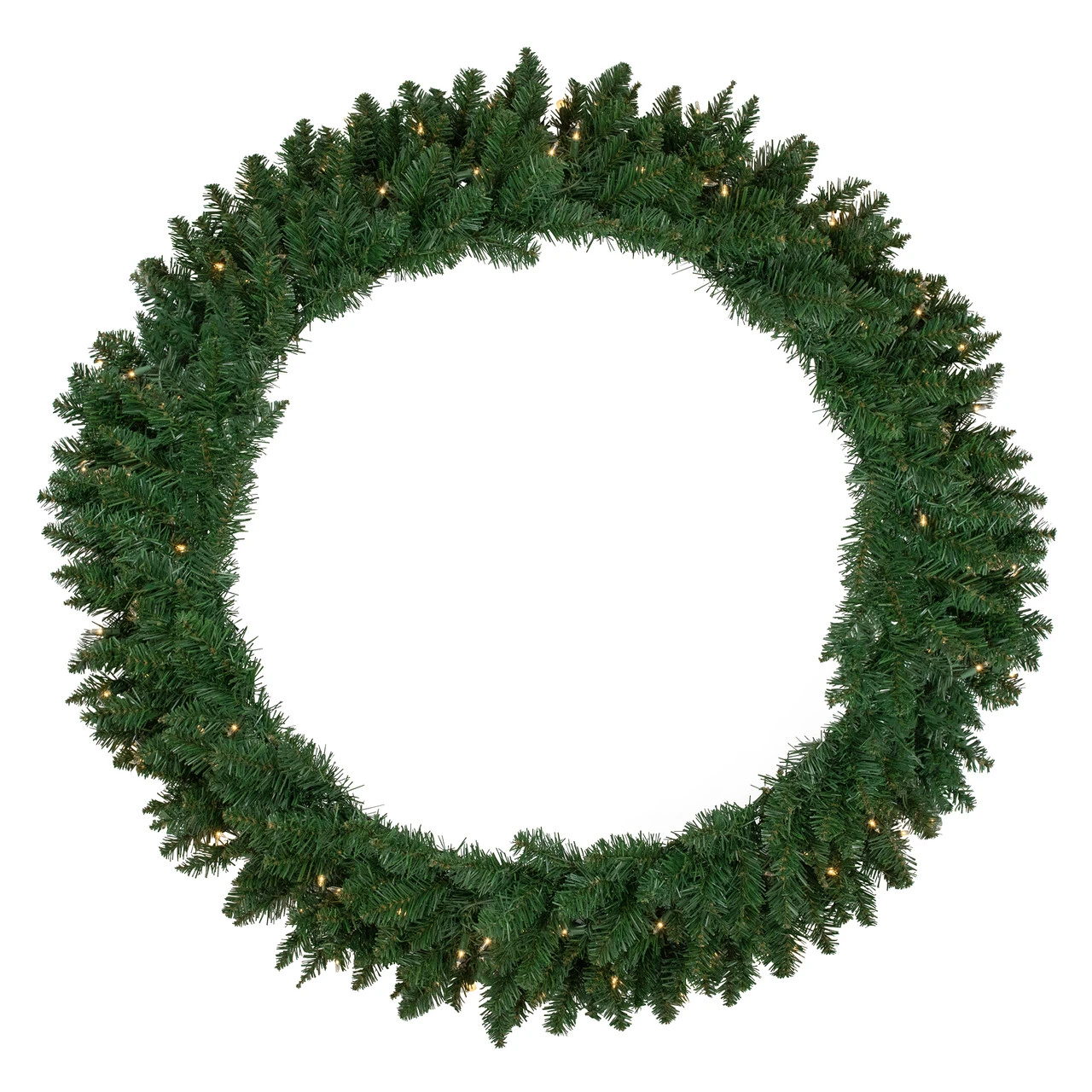 Pre-Lit Everett Pine Artificial Christmas Wreath, 48-Inch, Clear Lights 3 Pre-Lit Everett Pine Artificial Christmas Wreath, 48-Inch, Clear Lights