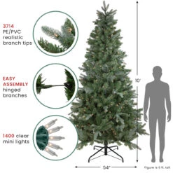 10' Pre-Lit Slim Granville Fraser Fir Artificial Christmas Tree, Clear Lights 13 10' Pre-Lit Slim Granville Fraser Fir Artificial Christmas Tree, Clear Lights -Optimal Christmas Shop northlight sm92907 cxpic 59681.1687966534