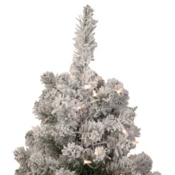 3' Pre-Lit Heavily Flocked Madison Pine Medium Artificial Christmas Tree, Clear Lights -Optimal Christmas Shop northlight sm92916 3 99519.1667530200