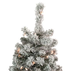 4.5' Pre-Lit Flocked Madison Pine Artificial Christmas Tree, Clear Lights 10 4.5' Pre-Lit Flocked Madison Pine Artificial Christmas Tree, Clear Lights -Optimal Christmas Shop northlight sm92917 3 78708.1667535809