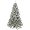 6.5' Pre-Lit Flocked Madison Pine Artificial Christmas Tree, Multi Lights -Optimal Christmas Shop northlight sm92932 1 23722.1667487925