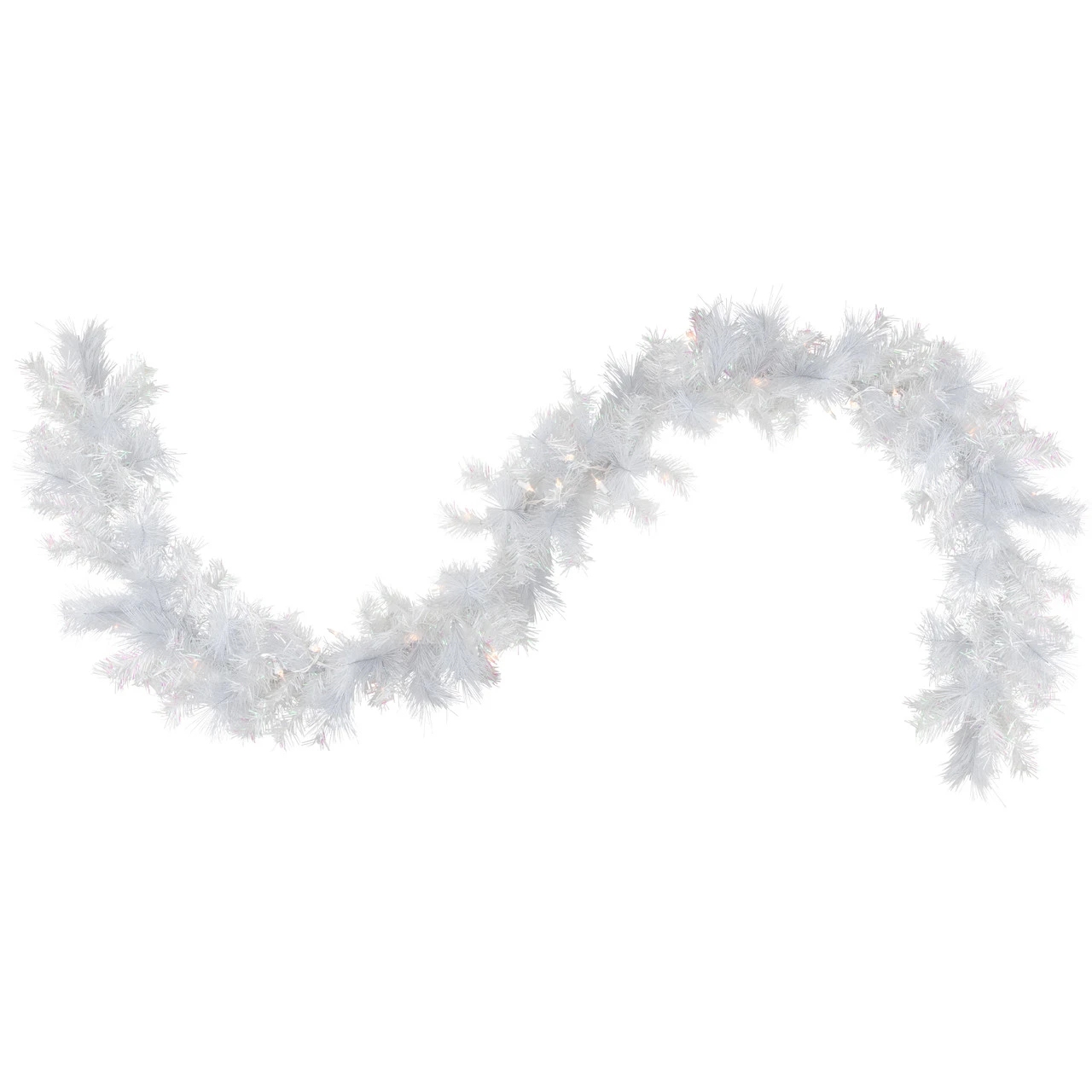 9' X 10" Pre-Lit Vermont White Pine Artificial Christmas Garland, Clear Lights 3 9' X 10" Pre-Lit Vermont White Pine Artificial Christmas Garland, Clear Lights