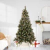6.5' Pre-lit Snow Valley Pine Artificial Christmas Tree, Clear Lights -Optimal Christmas Shop northlight sm92938 1 52709.1667530153