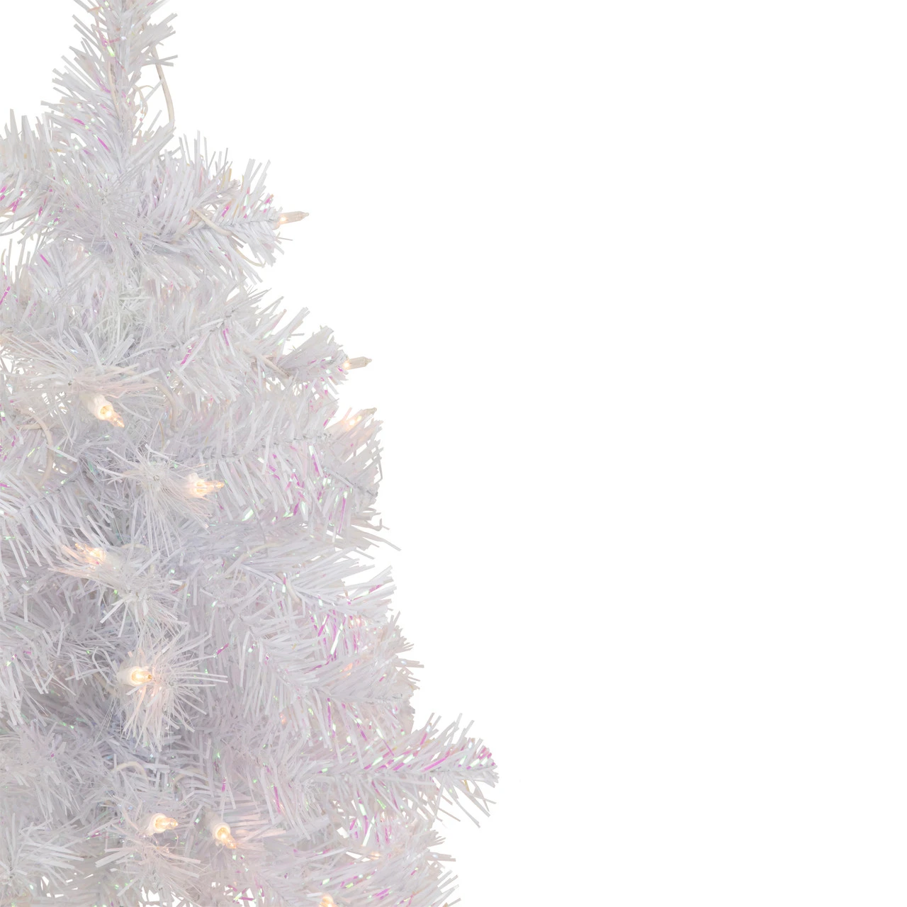 2' Pre-lit Rockport White Pine Artificial Christmas Tree, Clear Lights 5 2' Pre-lit Rockport White Pine Artificial Christmas Tree, Clear Lights - Image 3