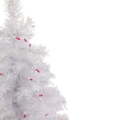 2' Pre-lit Rockport White Pine Artificial Christmas Tree, Pink Lights -Optimal Christmas Shop northlight sm92946 3 updated 24689.1667535817