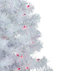 3' Pre-lit Rockport White Pine Artificial Christmas Tree, Pink Lights -Optimal Christmas Shop northlight sm92950 2 39770.1667663159