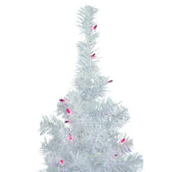 3' Pre-lit Rockport White Pine Artificial Christmas Tree, Pink Lights -Optimal Christmas Shop northlight sm92950 3 00001.1667663160
