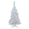 3' Pre-lit Rockport White Pine Artificial Christmas Tree, Purple Lights