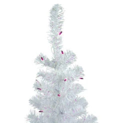 3' Pre-lit Rockport White Pine Artificial Christmas Tree, Purple Lights -Optimal Christmas Shop northlight sm92952 3 99383.1667535817