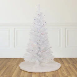 4' Pre-lit Rockport White Pine Artificial Christmas Tree, Multi Lights -Optimal Christmas Shop northlight sm92955 style 33358.1667489838