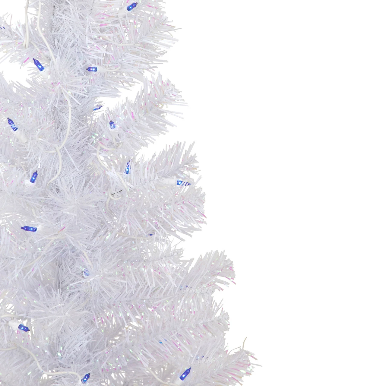 4' Pre-lit Rockport White Pine Artificial Christmas Tree, Blue Lights 5 4' Pre-lit Rockport White Pine Artificial Christmas Tree, Blue Lights - Image 3