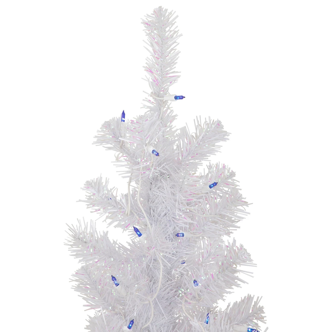 4' Pre-lit Rockport White Pine Artificial Christmas Tree, Blue Lights 6 4' Pre-lit Rockport White Pine Artificial Christmas Tree, Blue Lights - Image 4
