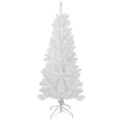4.5' White Georgian Pine Artificial Pencil Christmas Tree, Unlit