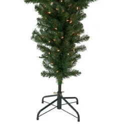 5.5' Pre-Lit Medium Upside Down Spruce Artificial Christmas Tree, Clear Lights -Optimal Christmas Shop northlight sm92974 3 85012.1667530209