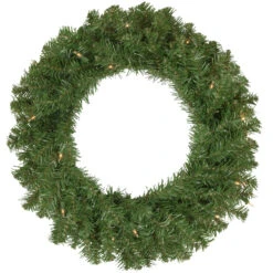 4-Piece Artificial Wolcott Spruce Christmas Tree, Wreath And Garland Set, Clear Lights -Optimal Christmas Shop northlight sm92986 87 wreath 34410.1667530217
