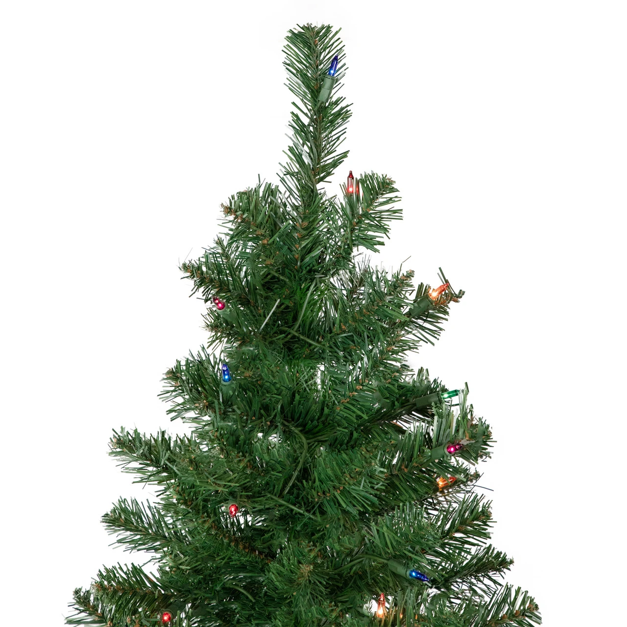 6' Pre-Lit Wilson Pine Slim Artificial Christmas Tree, Multi Lights 7 6' Pre-Lit Wilson Pine Slim Artificial Christmas Tree, Multi Lights - Image 5