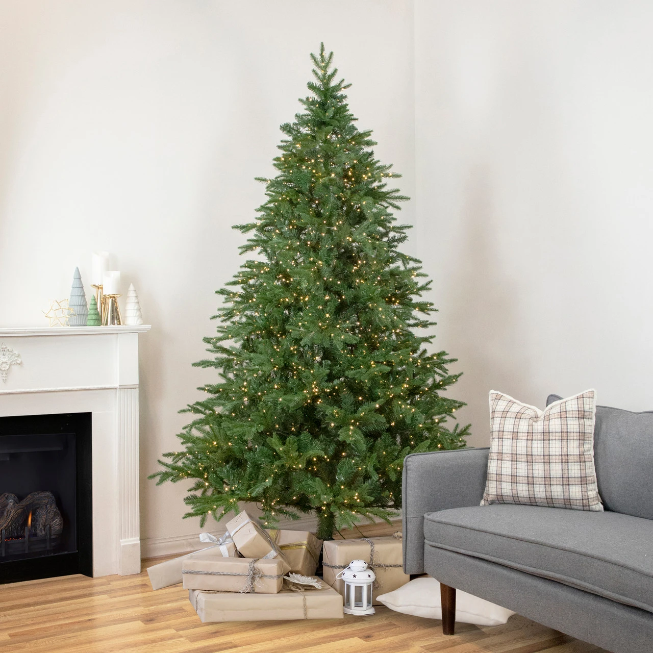 7.5' Pre-Lit Birch River Fir Artificial Christmas Tree, Candlelight Clear Lights 3 7.5' Pre-Lit Birch River Fir Artificial Christmas Tree, Candlelight Clear Lights