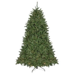 7.5' Pre-Lit Rockwood Pine Artificial Christmas Tree, Clear LED Lights -Optimal Christmas Shop northlight sm93005 3up 74627.1667531223